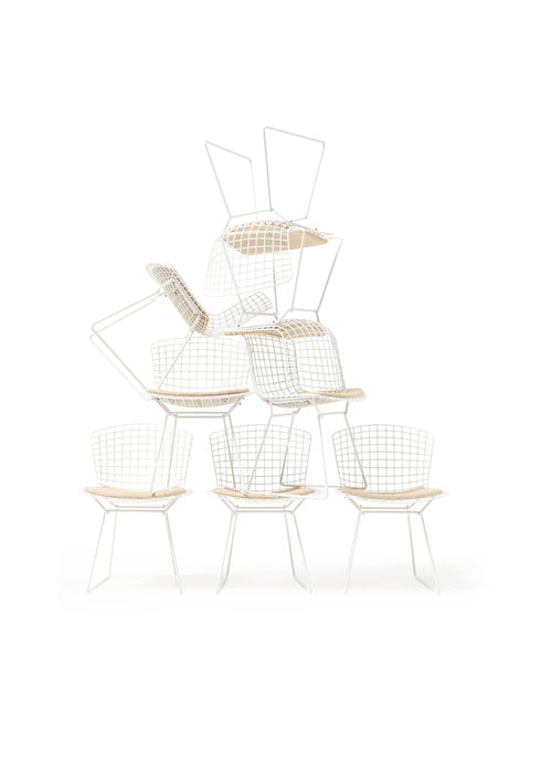 Set of Bertoia side chairs