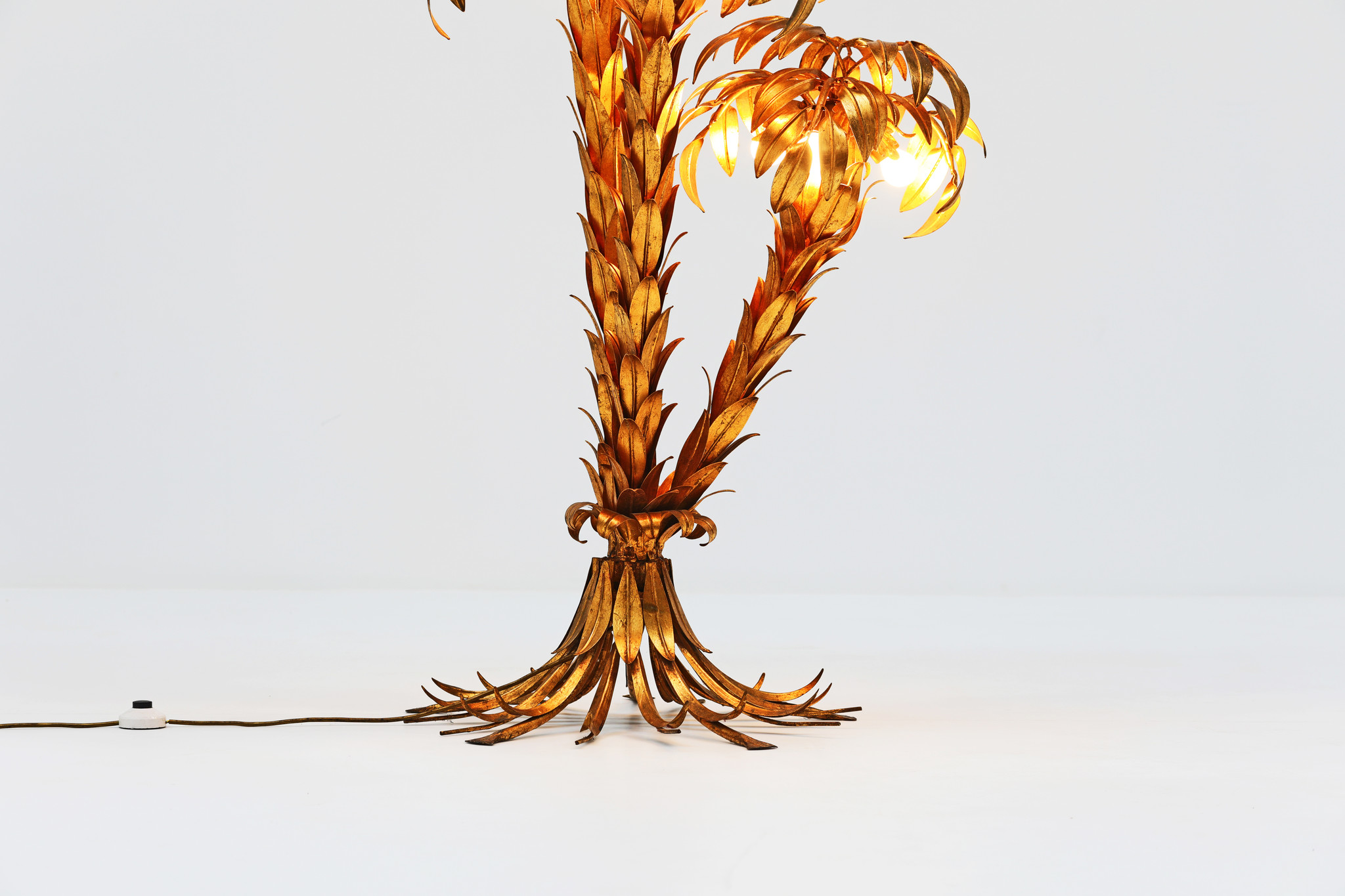 Vintage palm floor lamp by Hans Kögl, 1970s