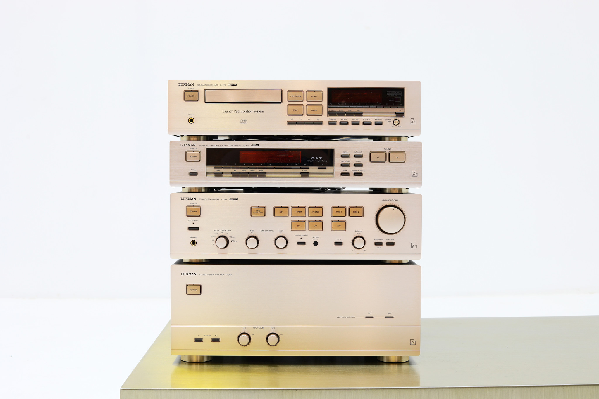 Tour stéréo Luxman "Série 300 GOLD", années 1990