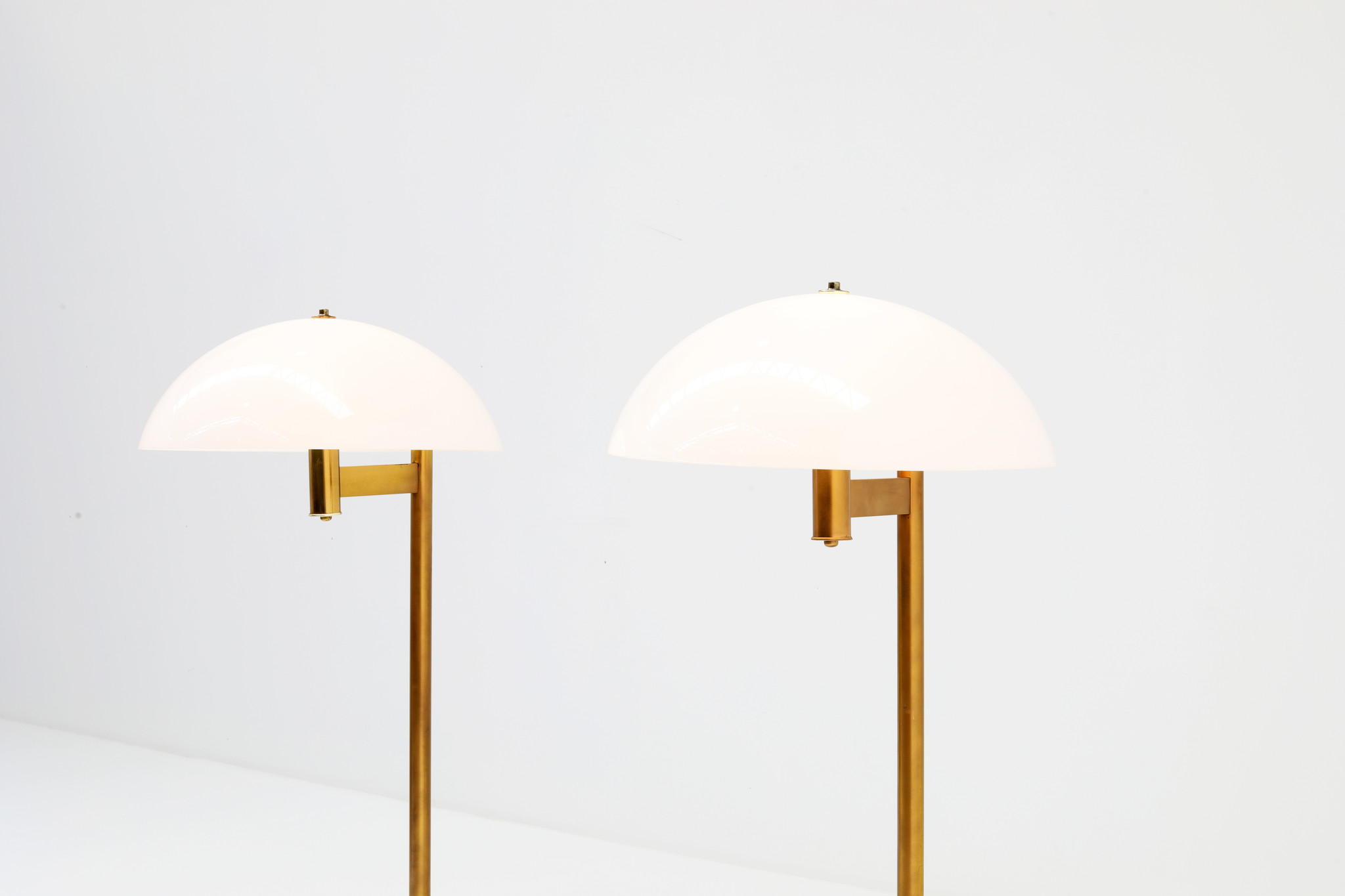 Lampadaires vintage dorés, 1960