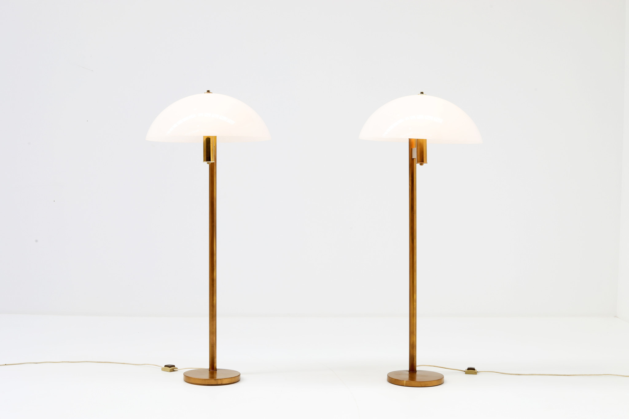 Lampadaires vintage dorés, 1960