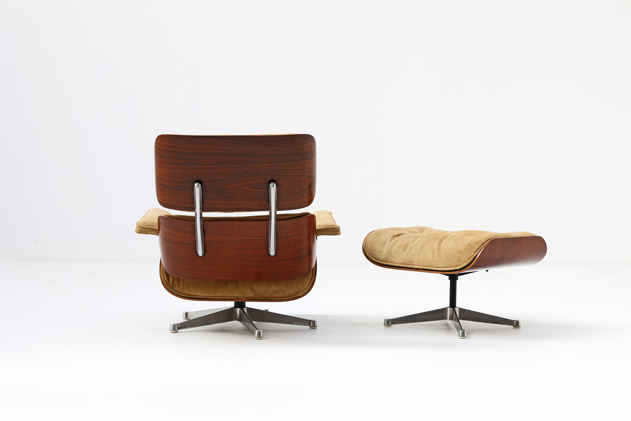 Fauteuil lounge vintage Eames en palissandre, 1950