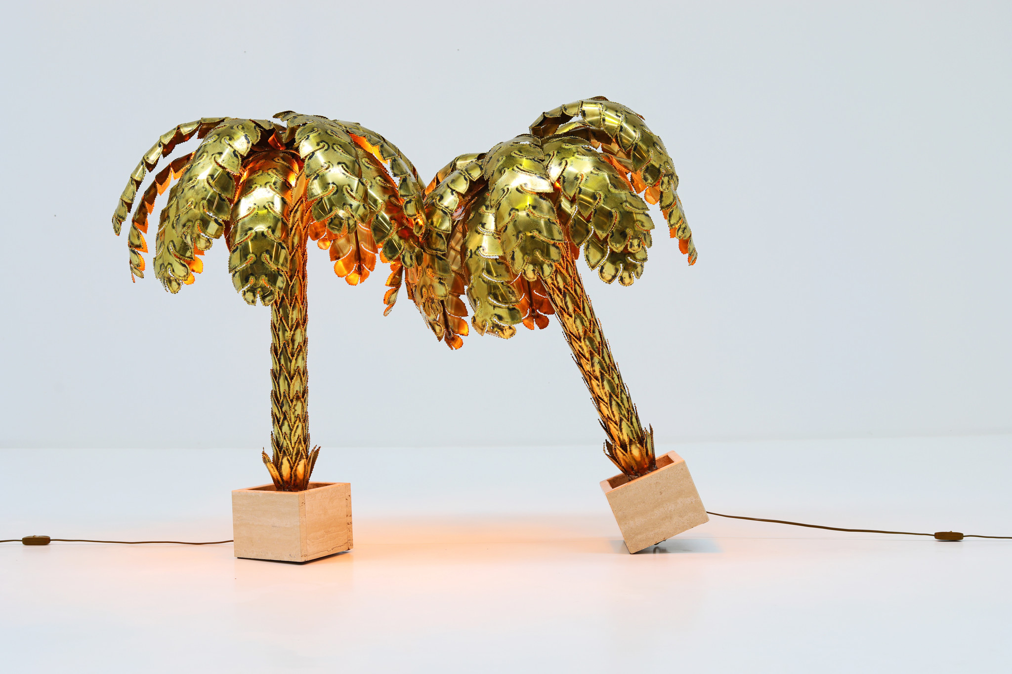 Originele Maison Jansen palm lamp, 1980's