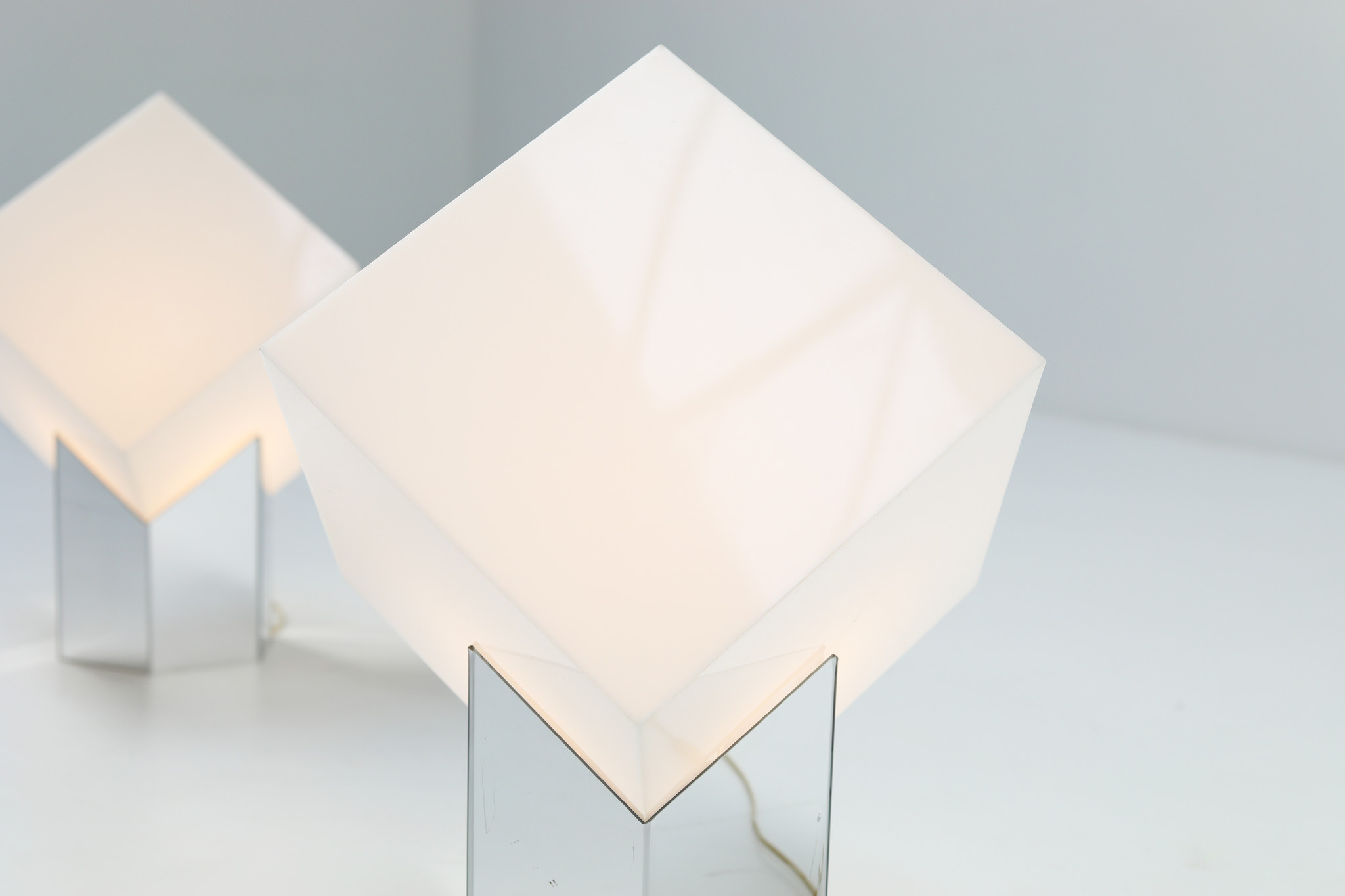 Cube table lamps by Paul Driessen for Raak, 1970's