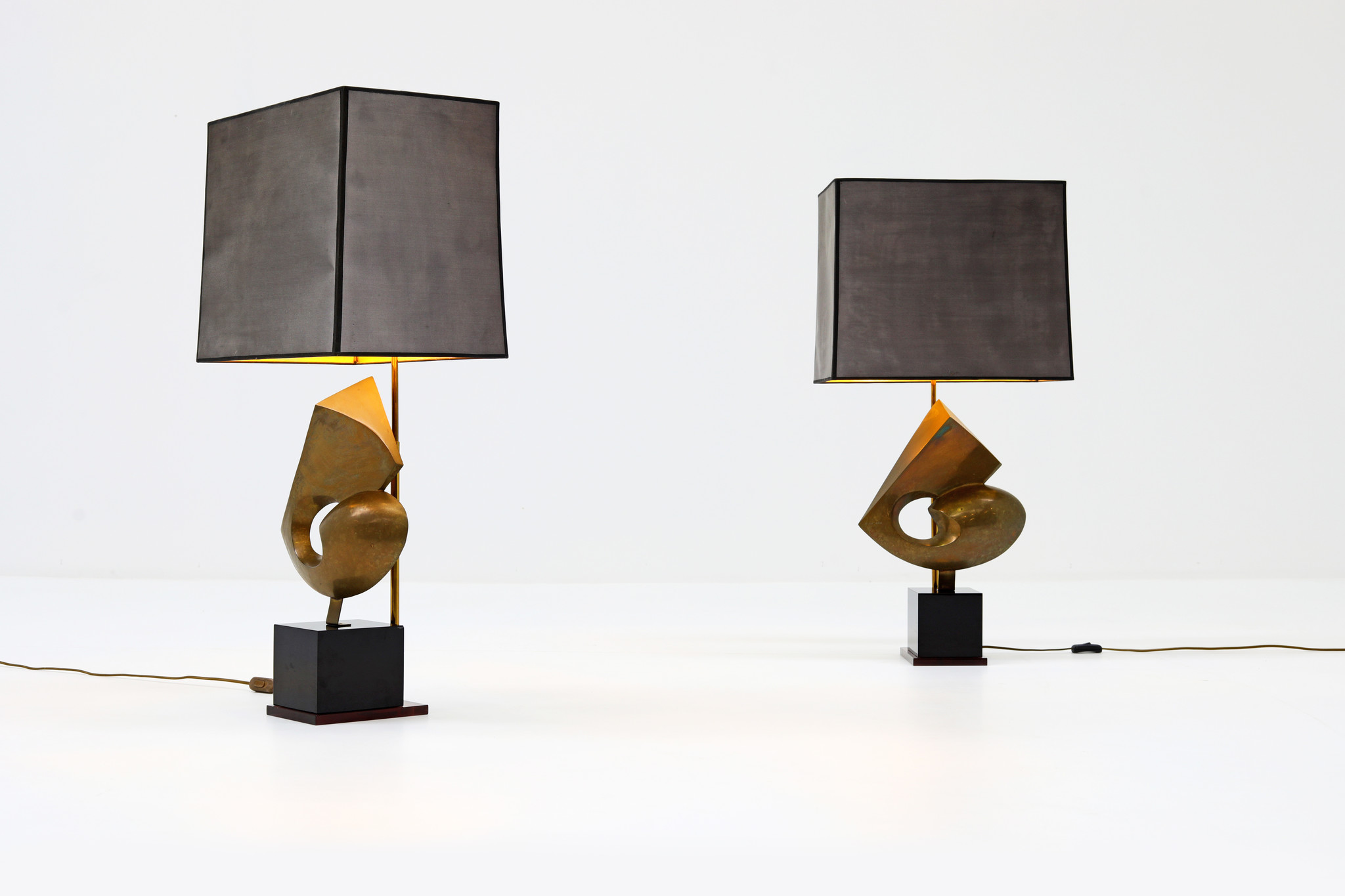 Set table lamps by Philippe Jean, 1970's