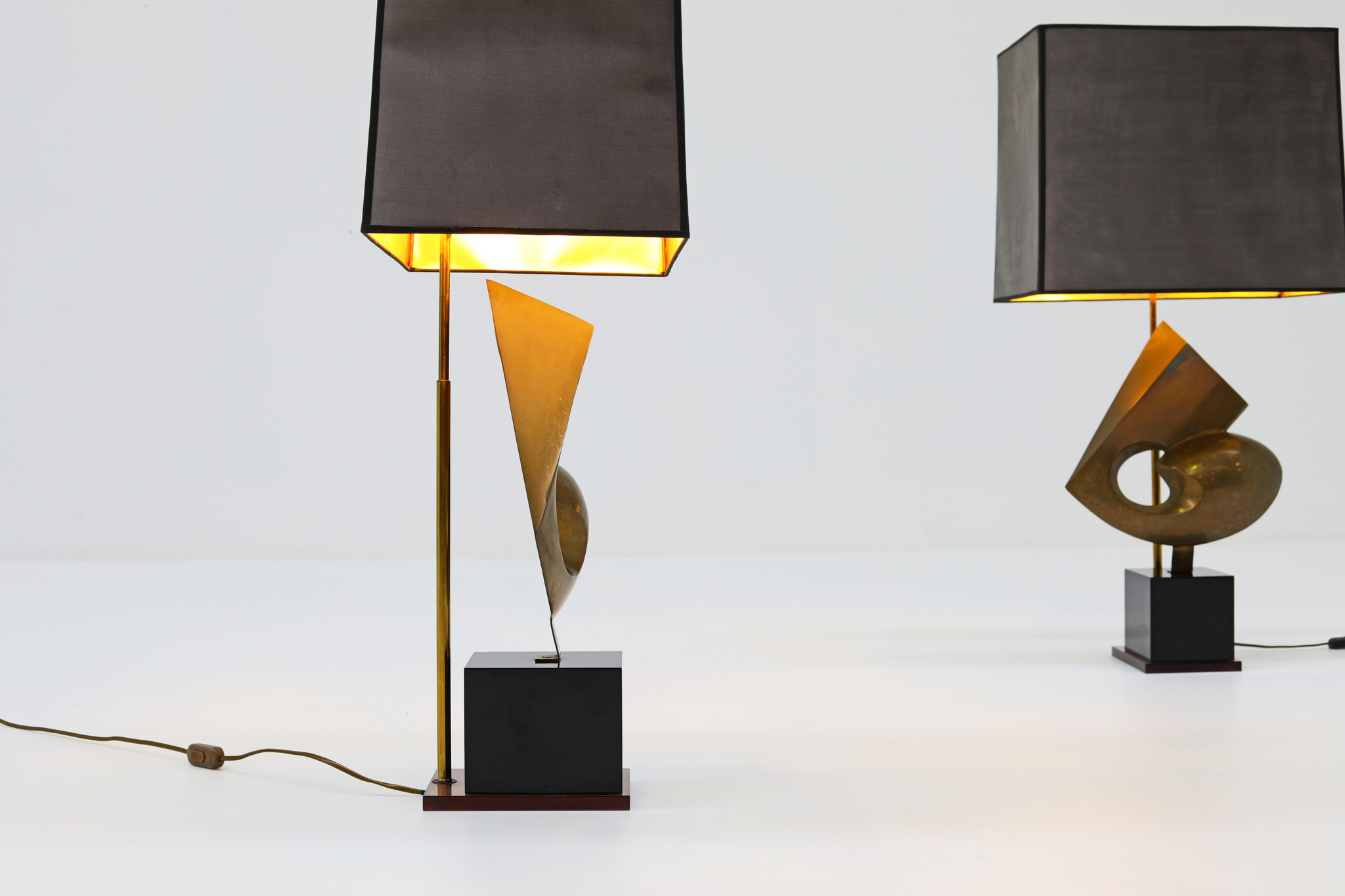 Set of table lamps by Philippe Jean, 1970s