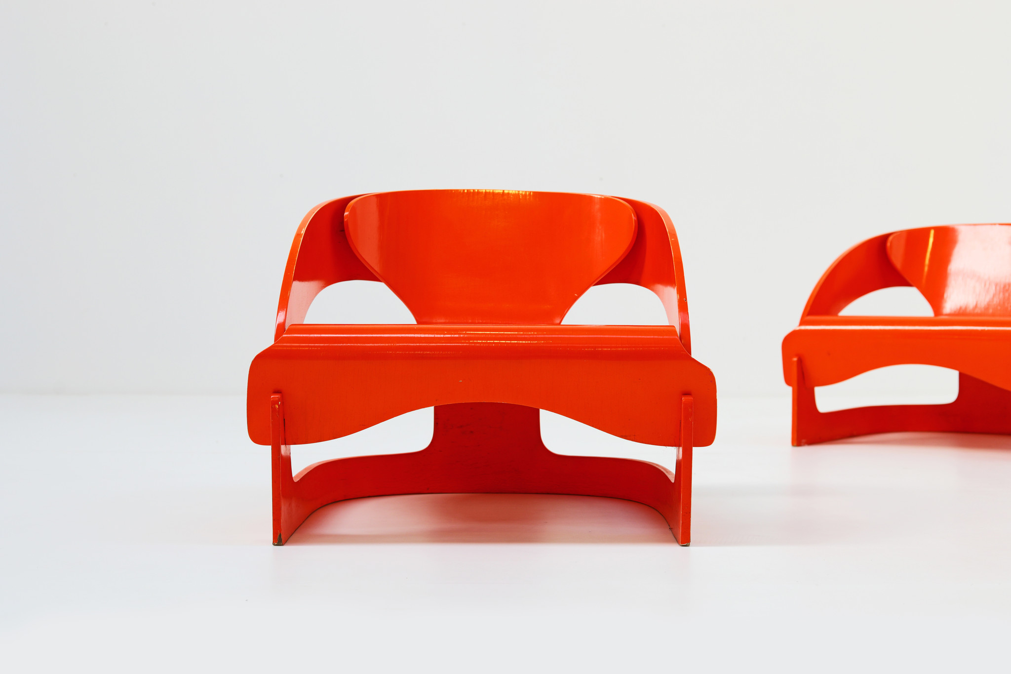 Set Joe Colombo 4801 Lounge Chairs by Kartell, Italy, 1960s