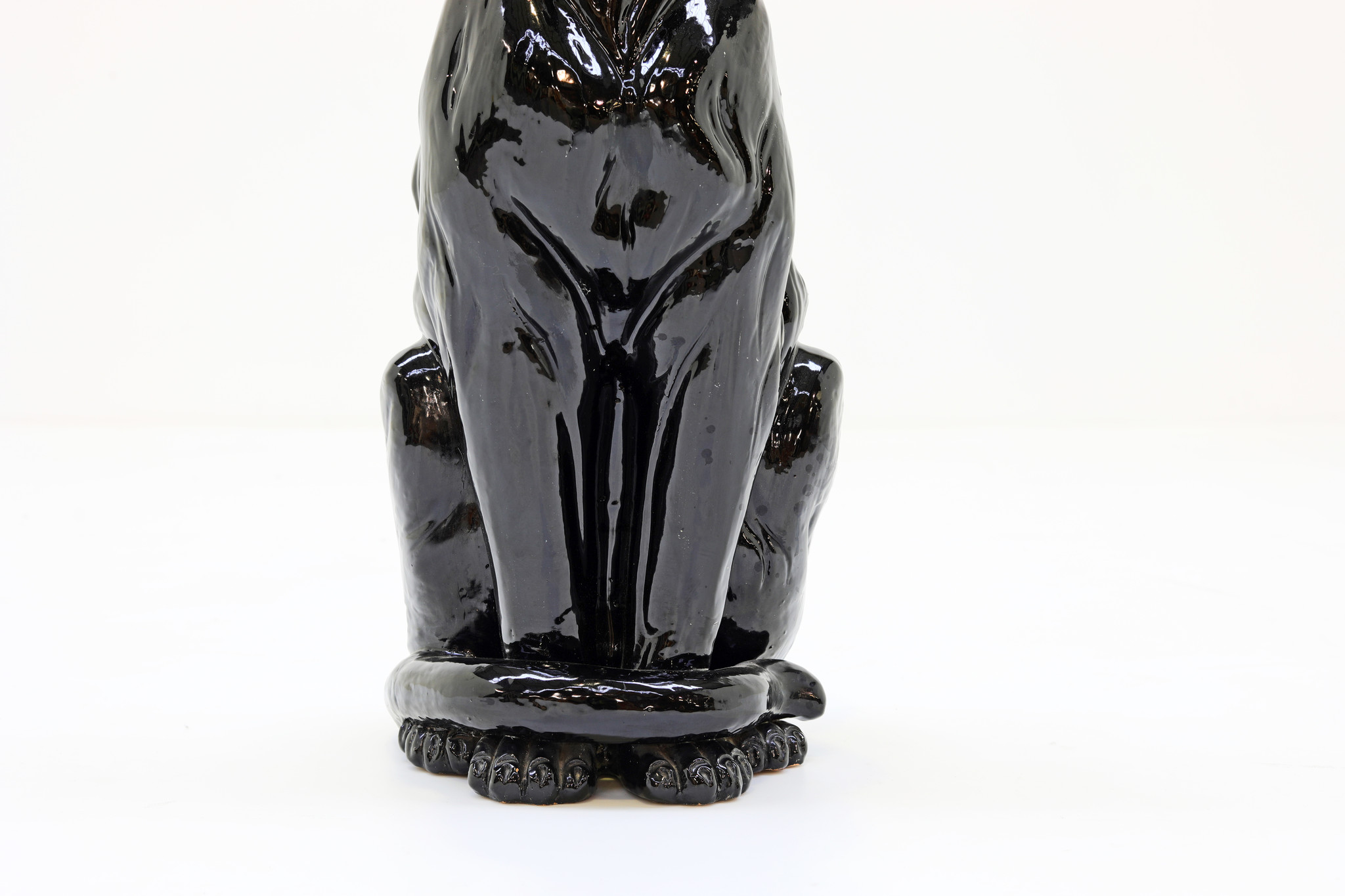 XXL Black ceramic panther, 1970's