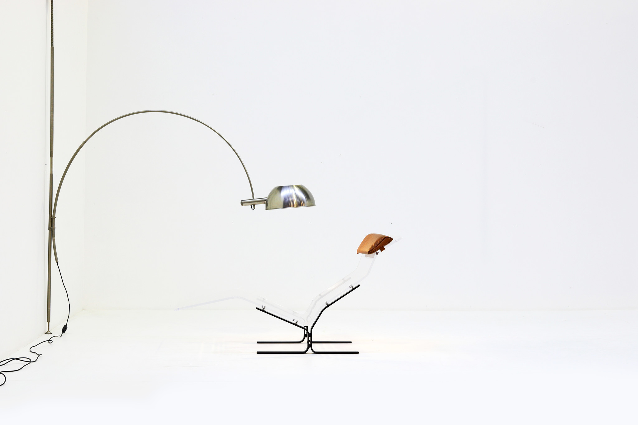 Vintage Postmodern German Boca arc lamp by Florian Schulz