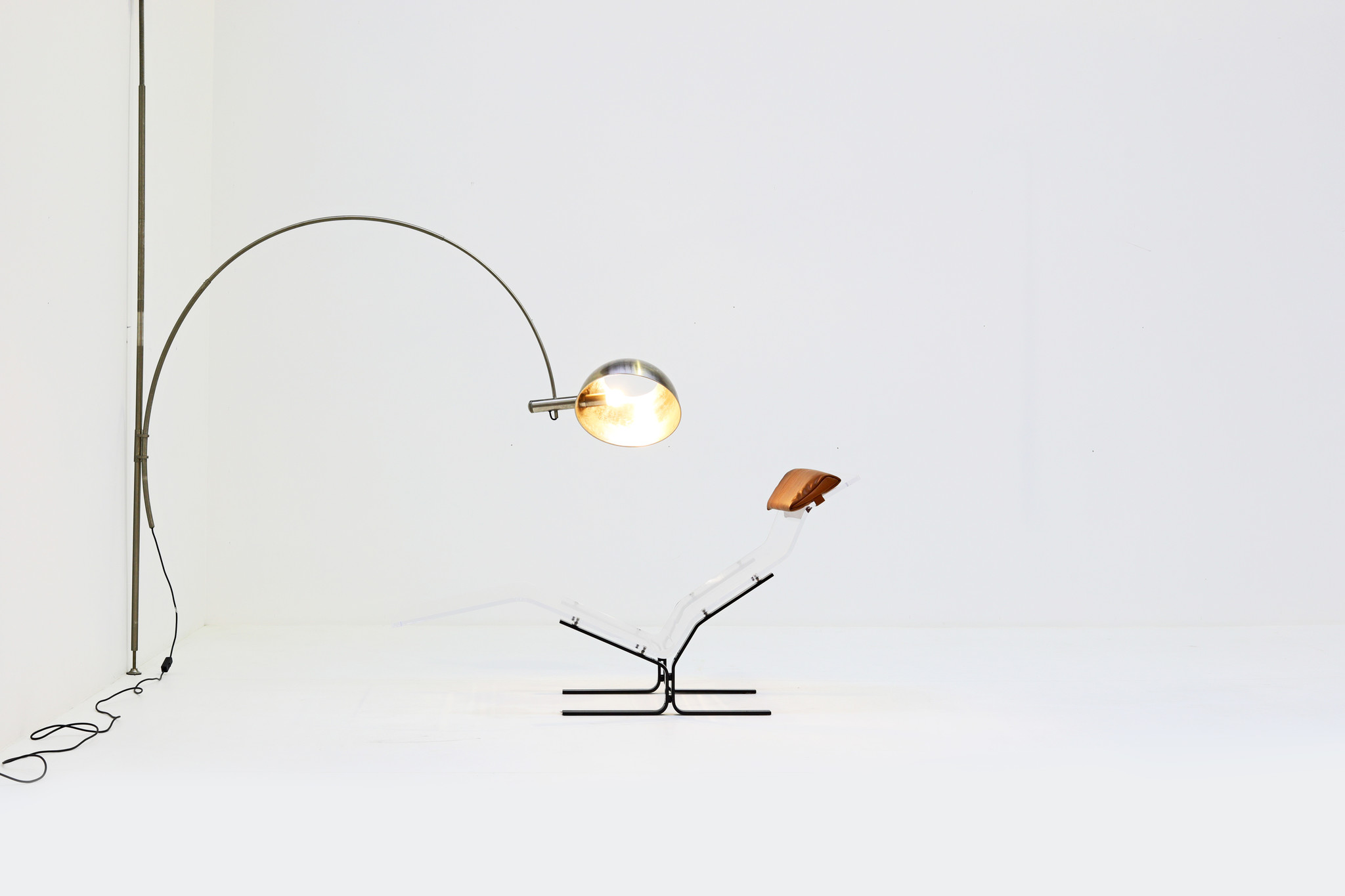 Vintage Postmodern German Boca arc lamp by Florian Schulz