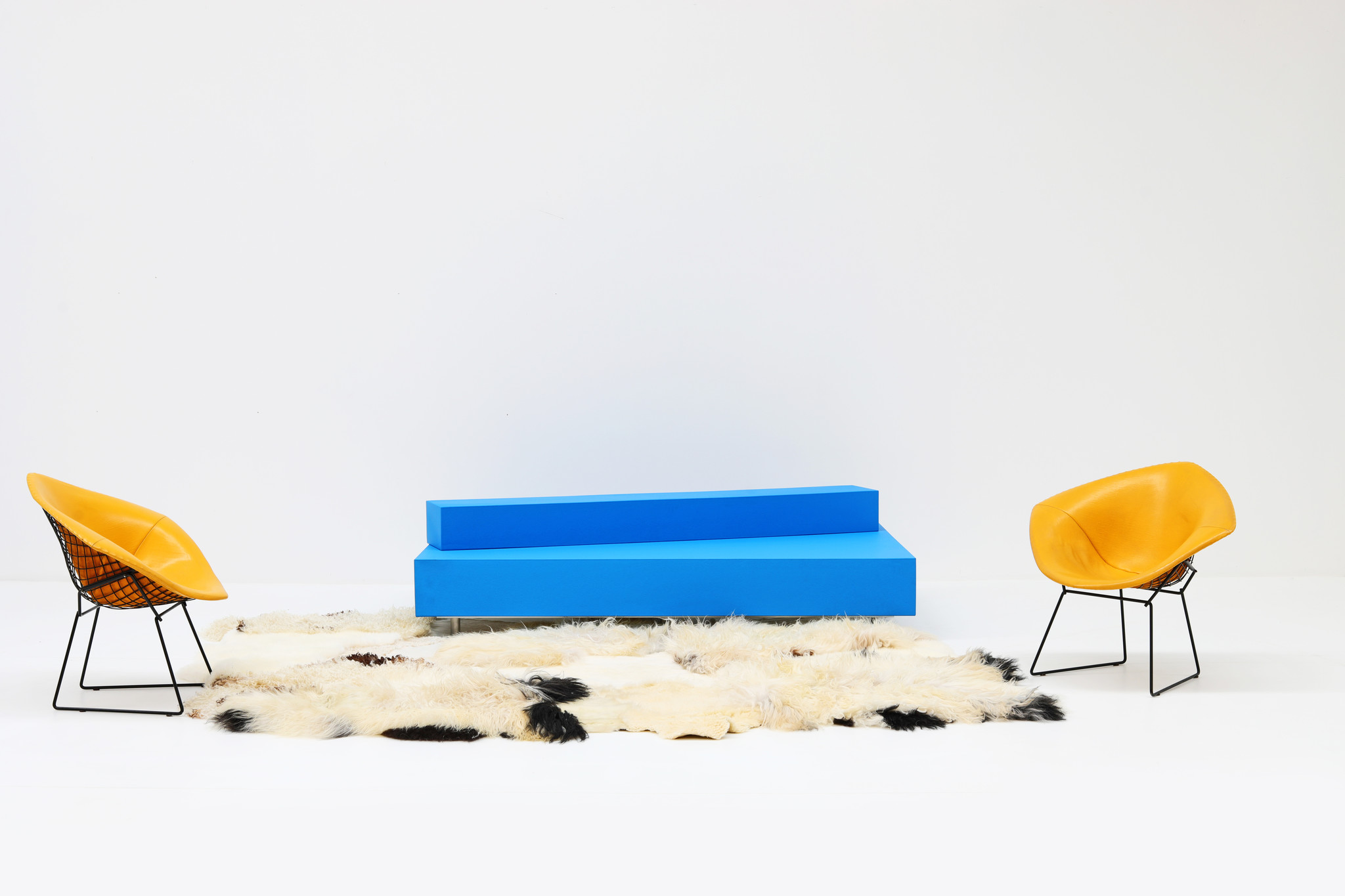 Maarten Van Severen Blue Bench for the MVS Foundation