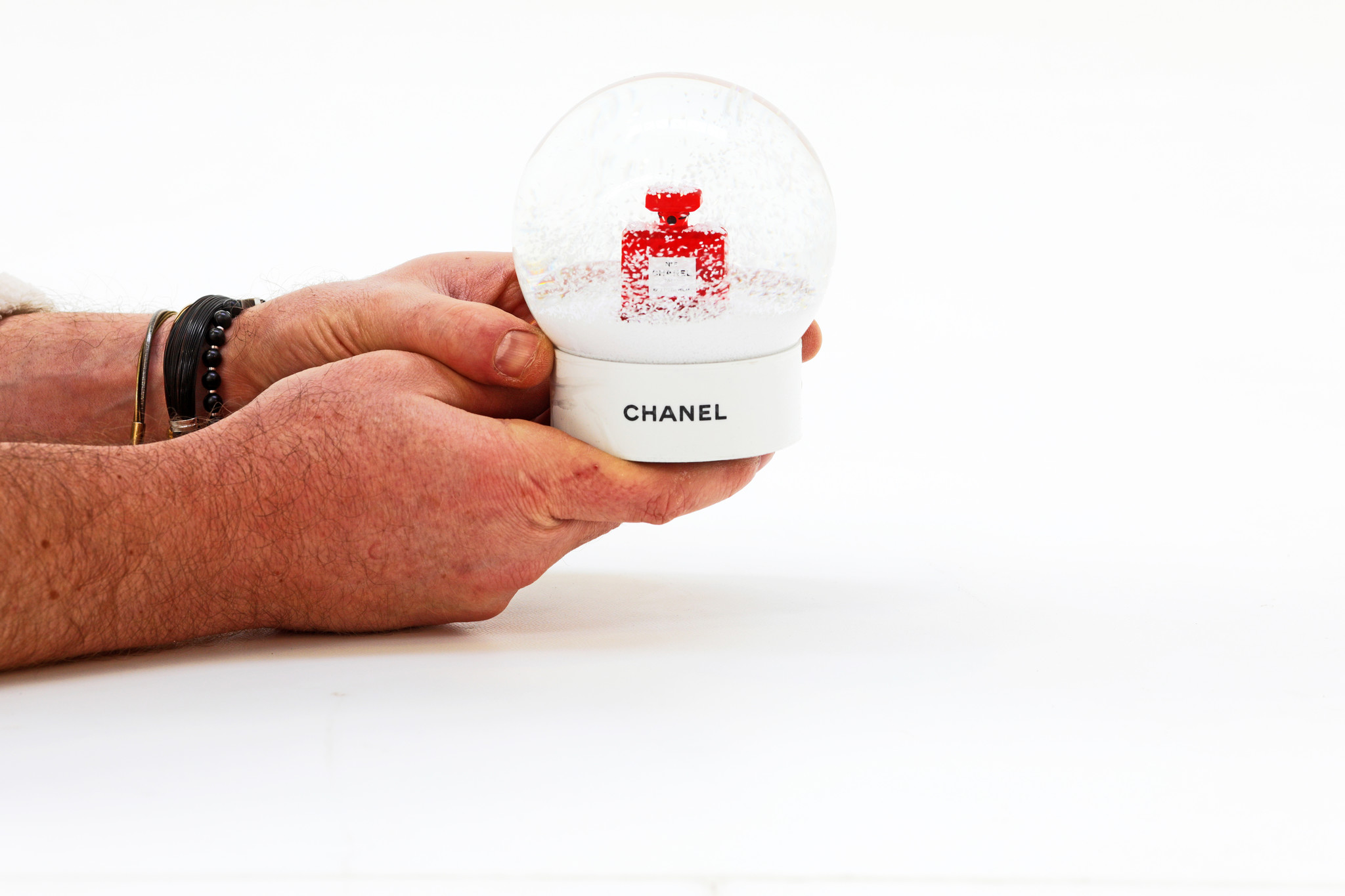 Chanel snow globe glass