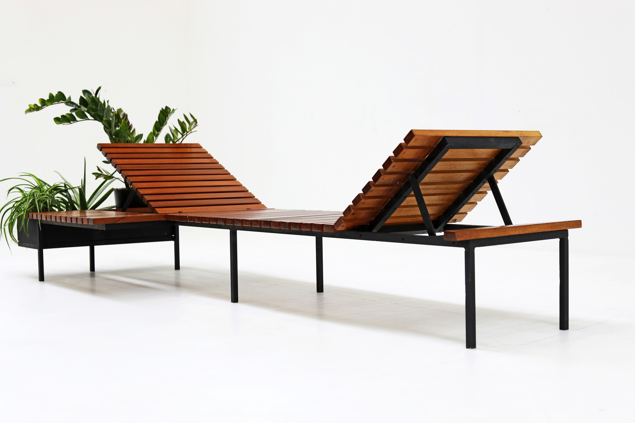 Banc Mid-Century Moderne en Bois, 1960s