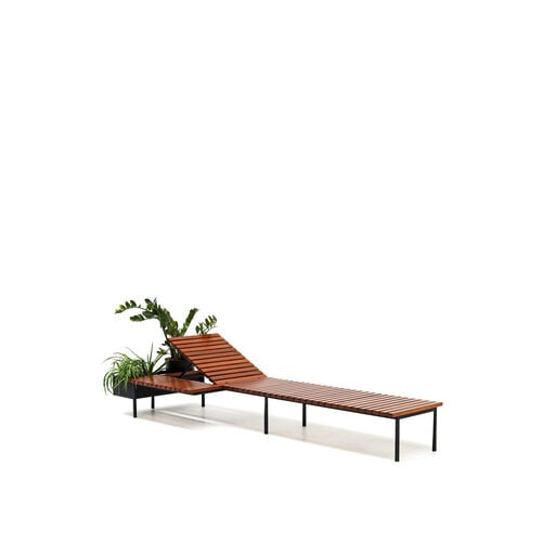 Mid-Century Modern Wooden Bench