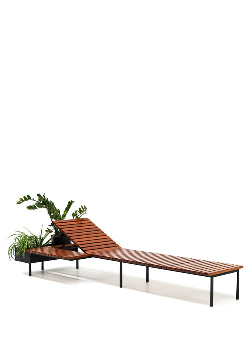 Banc Mid-Century Moderne en Bois