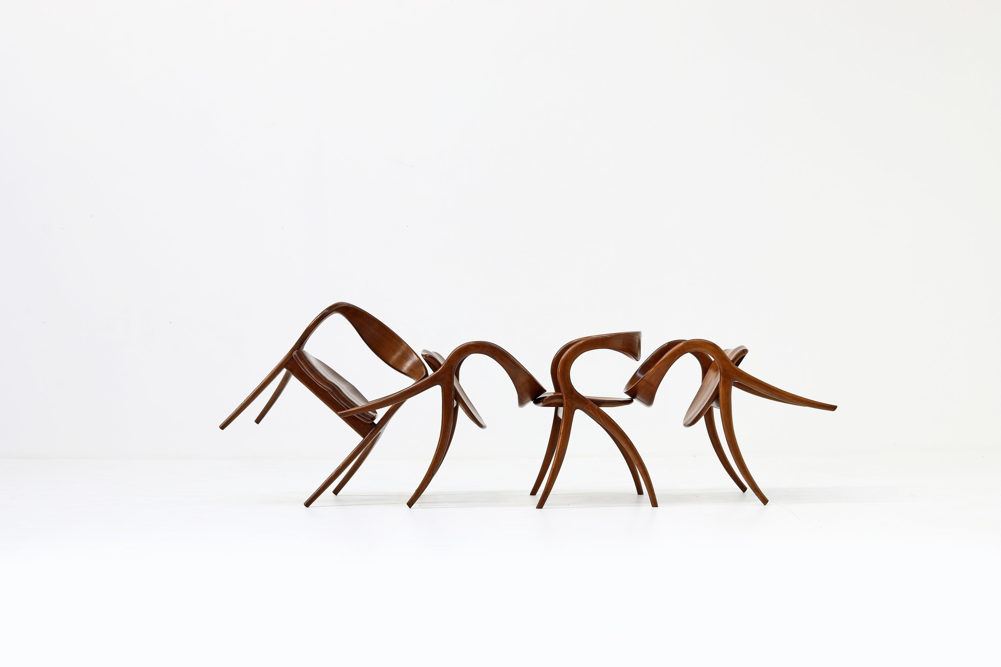 Chaises sculpturales italiennes par A. Sibau