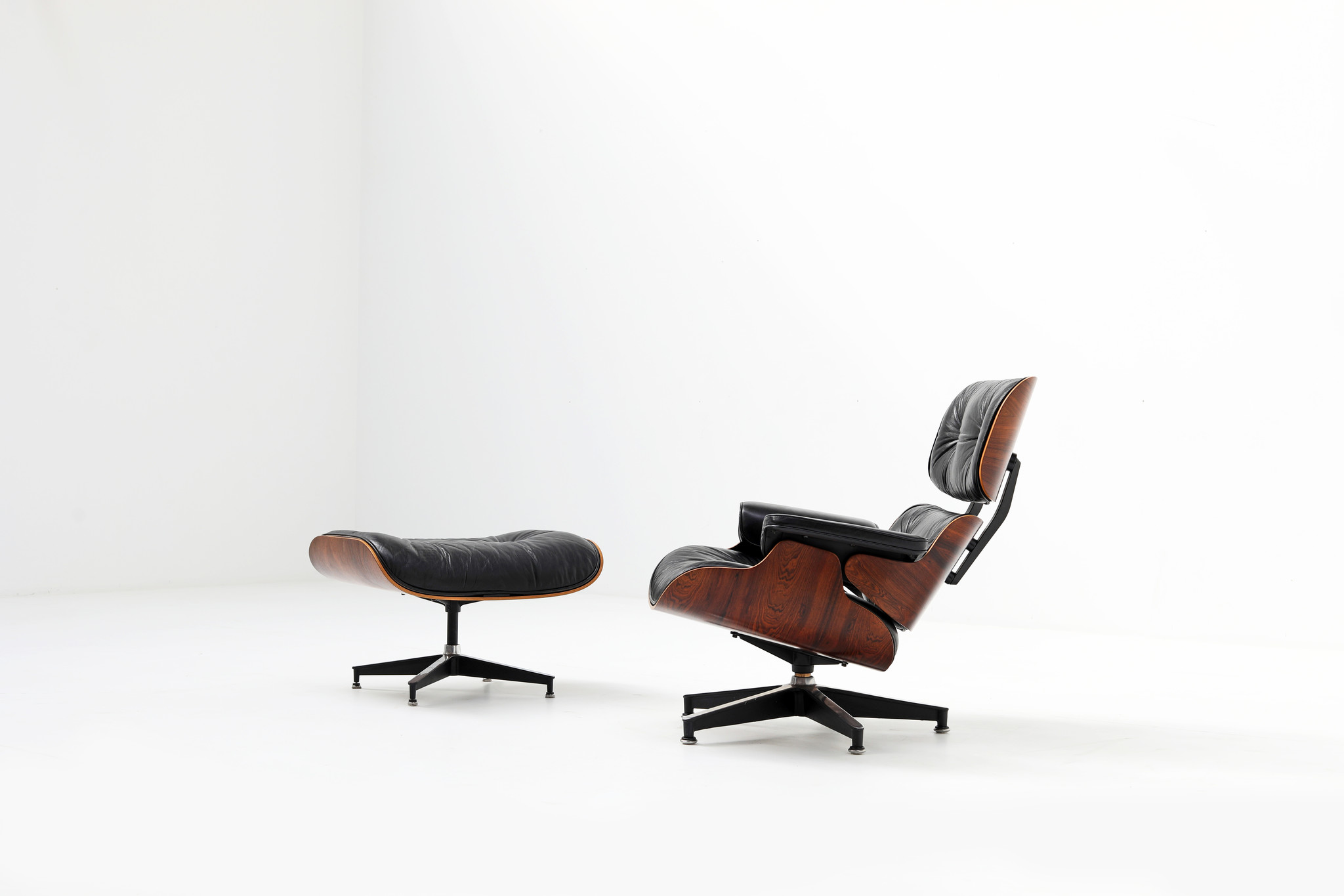 Fauteuil lounge vintage Eames en palissandre pour Herman Miller, 1980