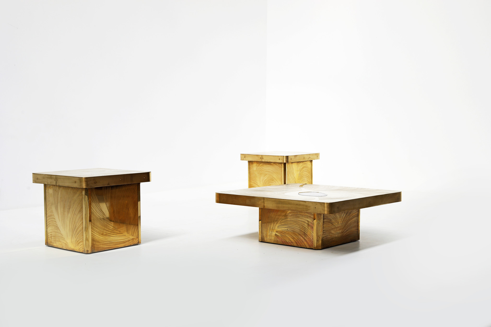 Marc d'Haenens exceptional set of coffee tables from the 1970s