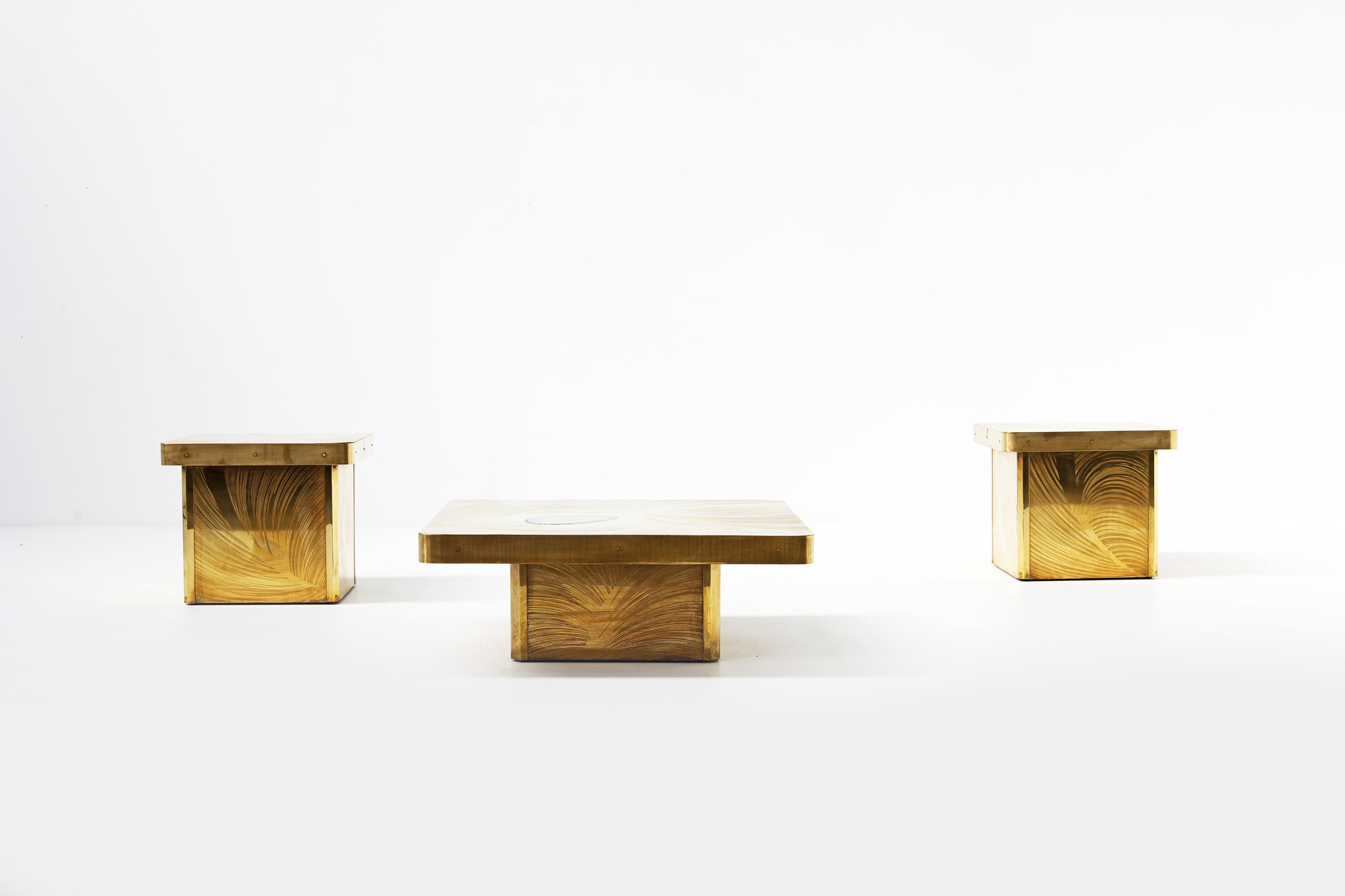 Marc d'Haenens exceptional set of coffee tables from the 1970s