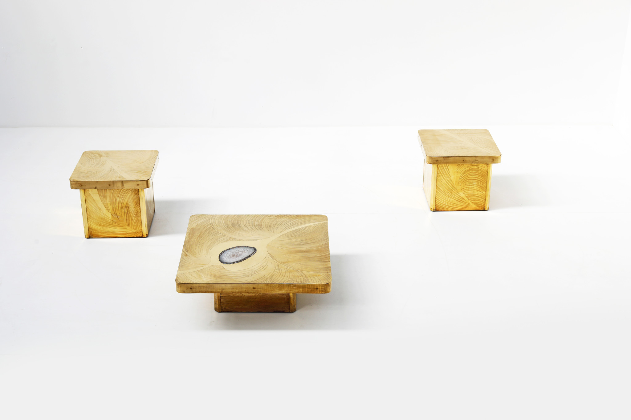 Marc d'Haenens exceptional set of coffee tables from the 1970s