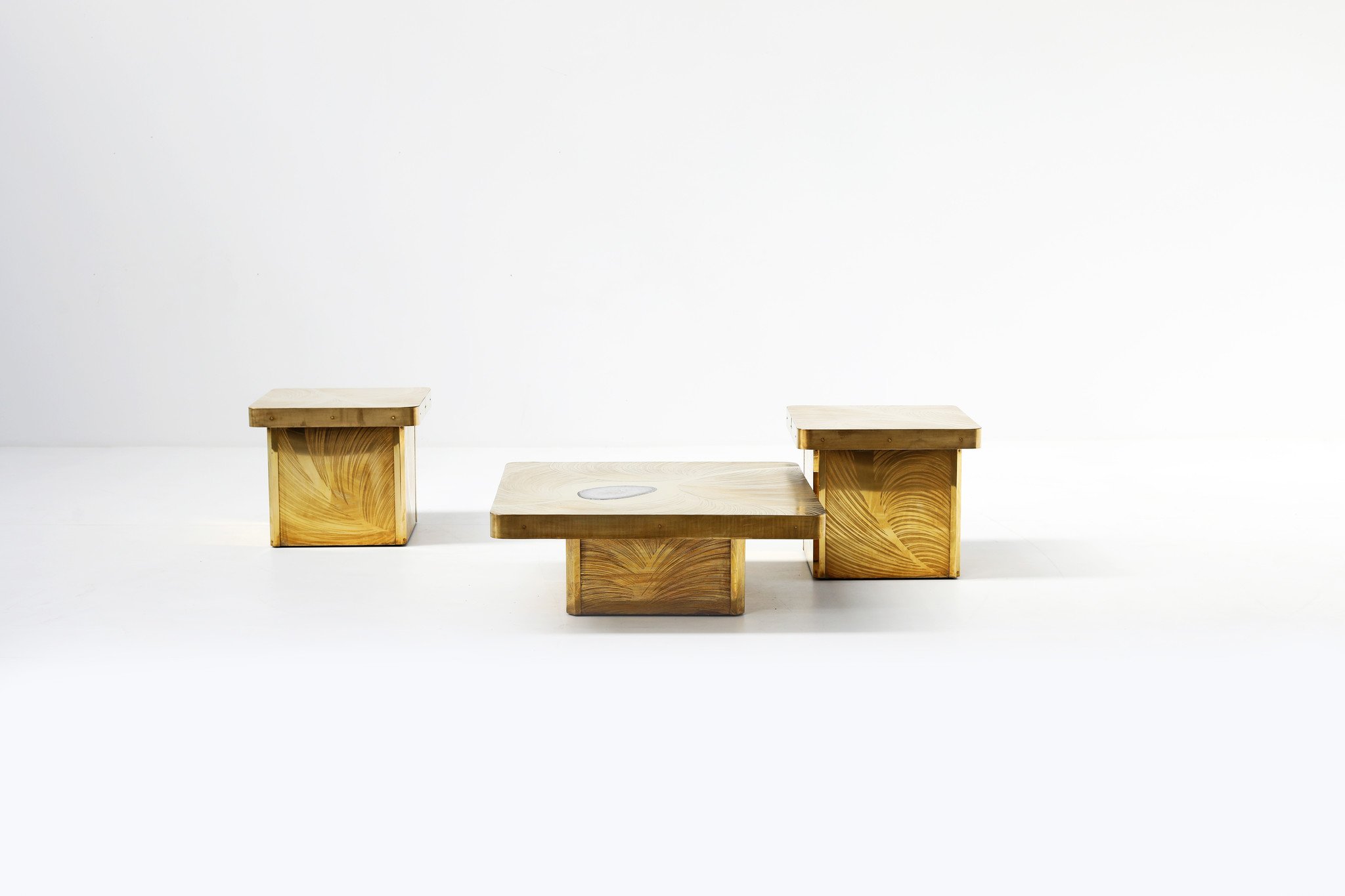 Marc d'Haenens exceptional set of coffee tables from the 1970s