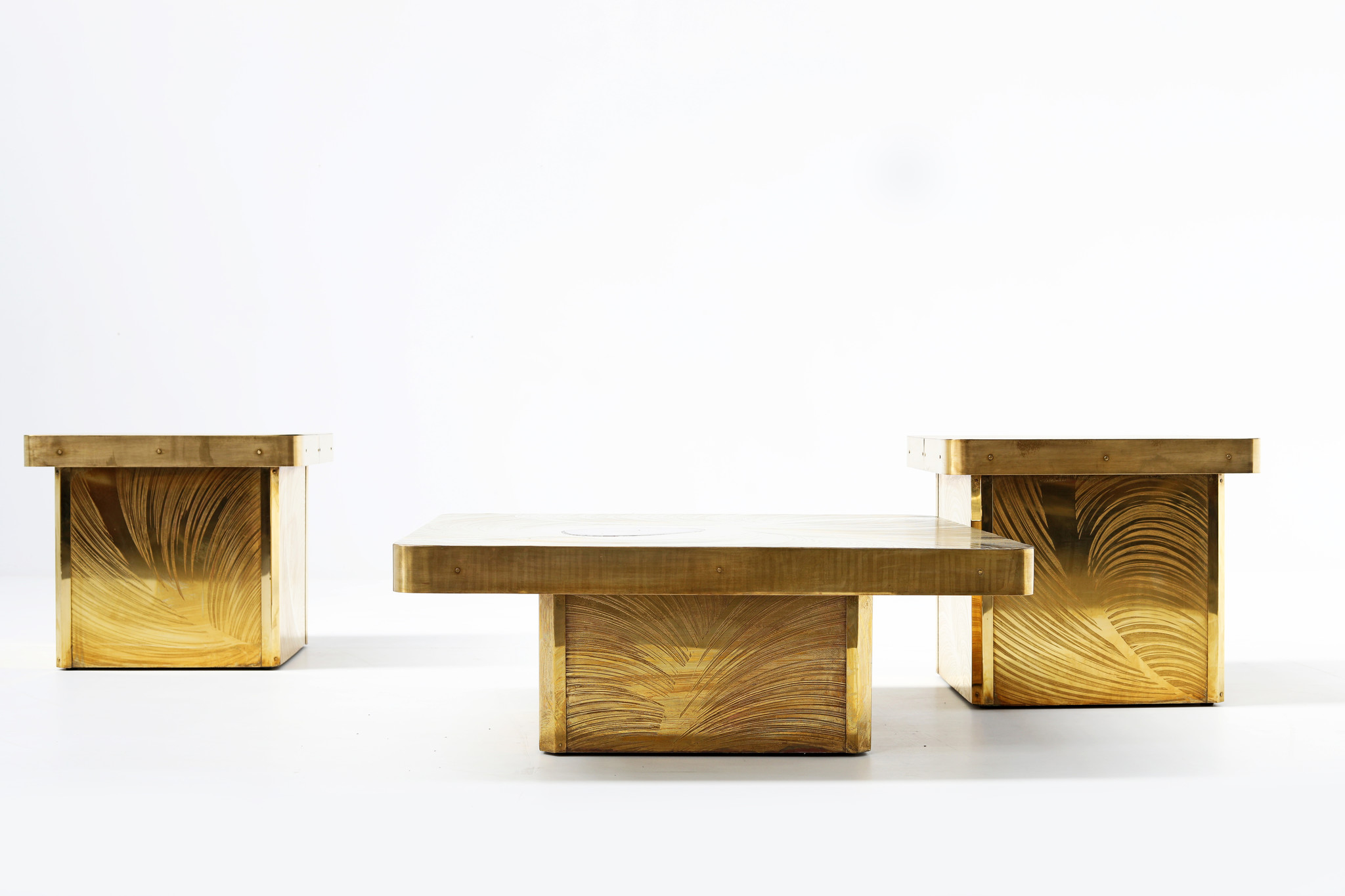 Marc d'Haenens exceptional set of coffee tables from the 1970s