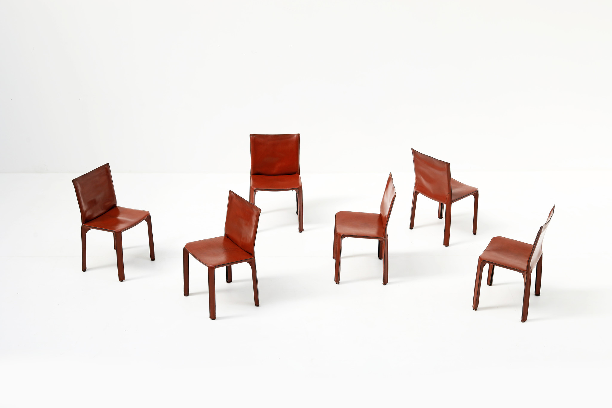 Chaises Cab 412 par Mario Bellini pour Cassina, 1980s