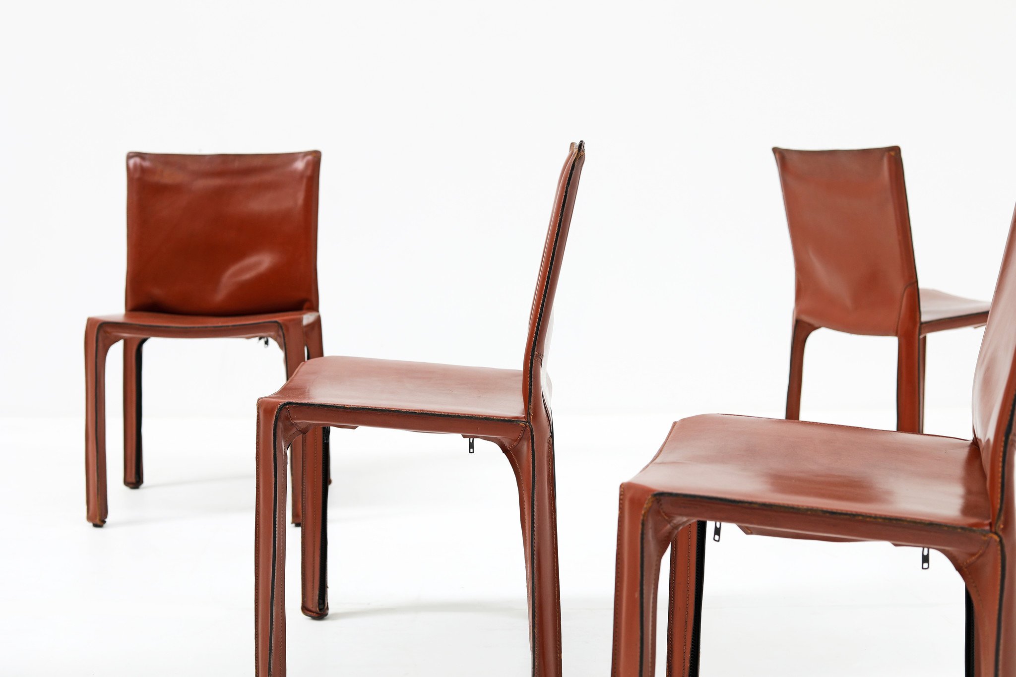 Chaises Cab 412 par Mario Bellini pour Cassina, 1980s