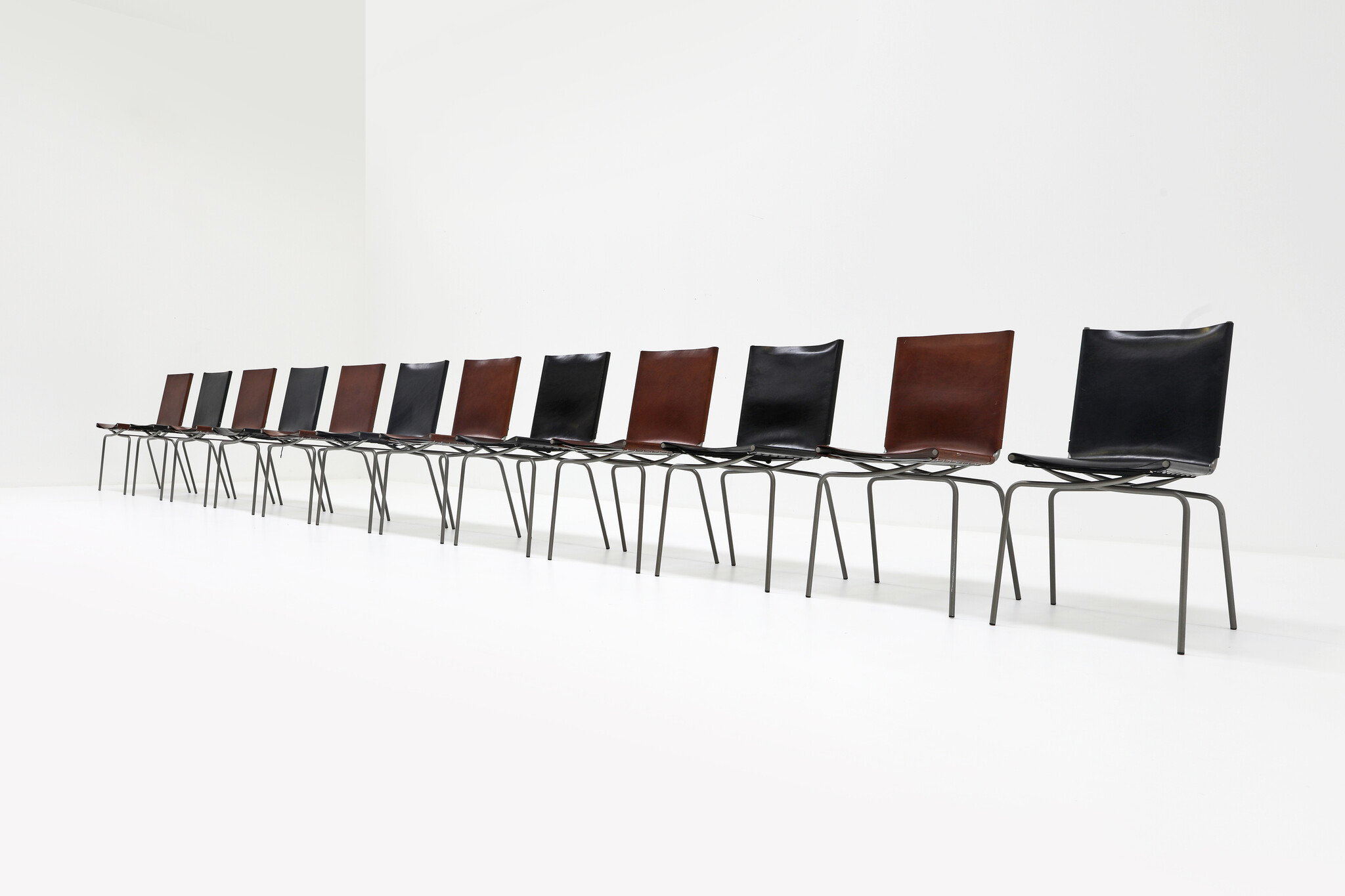 Fabiaan Van Severen "Crossed Leg" dining room chairs