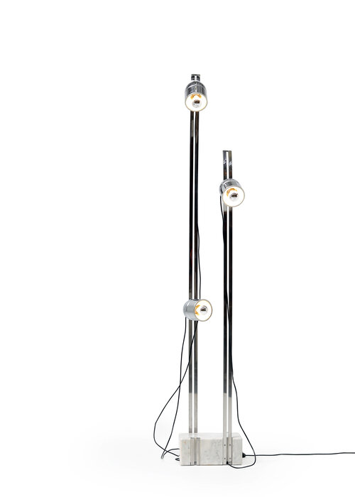 Italian chrome floor lamp