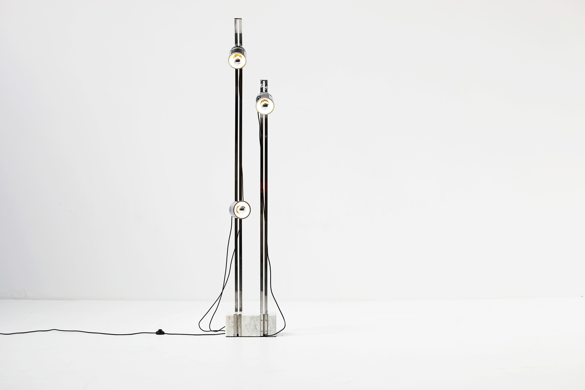 Vintage Italian chrome floor lamp, 1970's