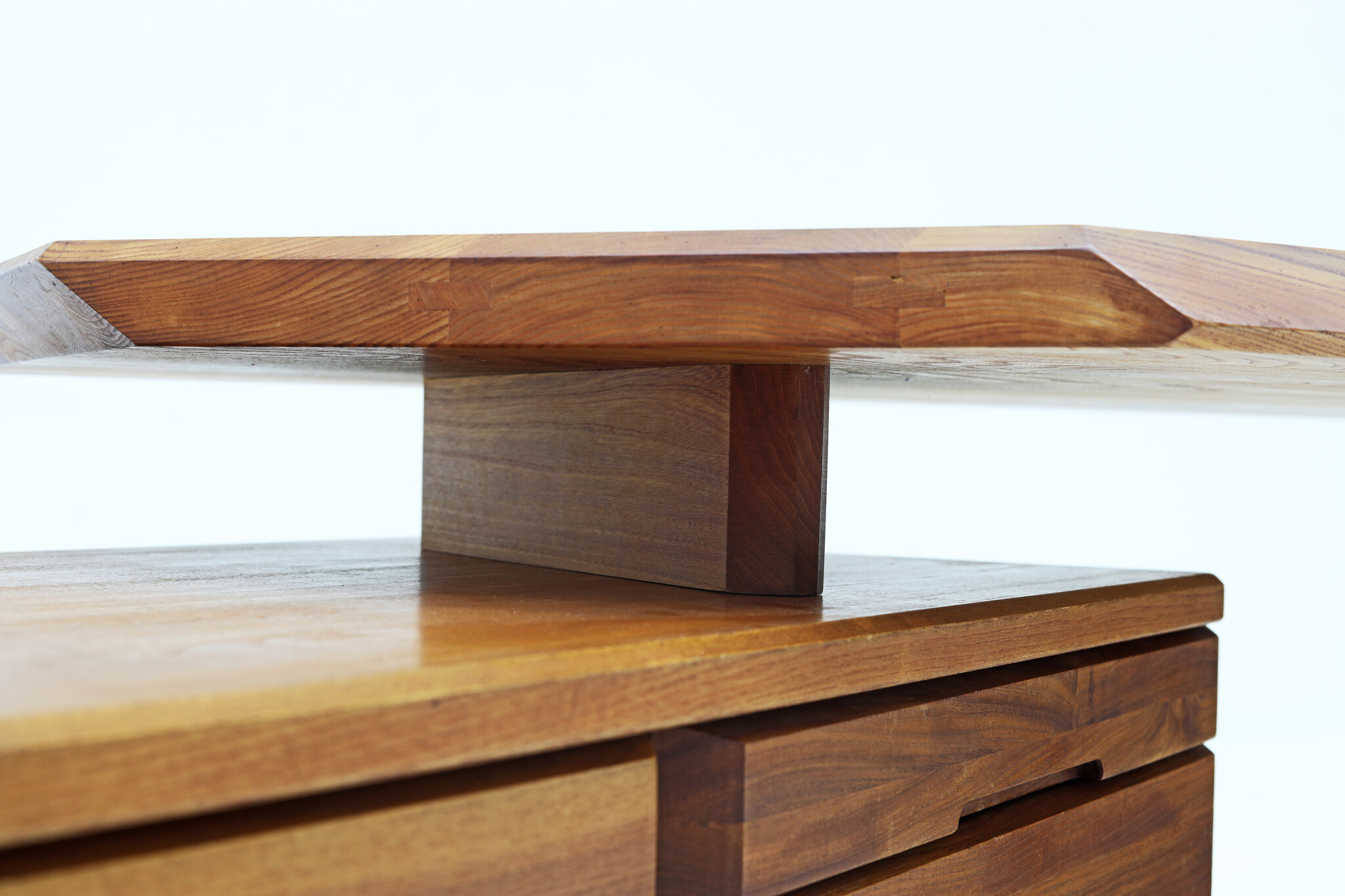 Pierre Chapo B40 desk in solid elm wood, 1960's