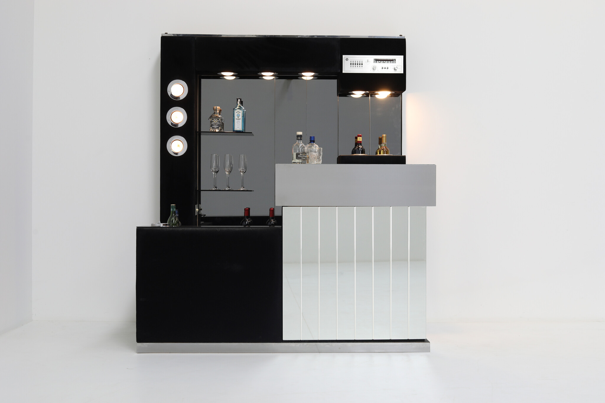 Hollywood Regency Bar Cabinet in the Style of Willy Rizzo