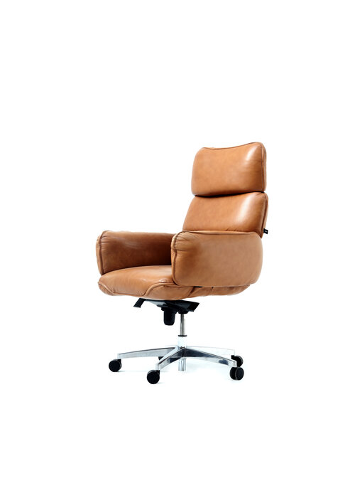Chaise de bureau en cuir par Otto Zapf pour Topstar
