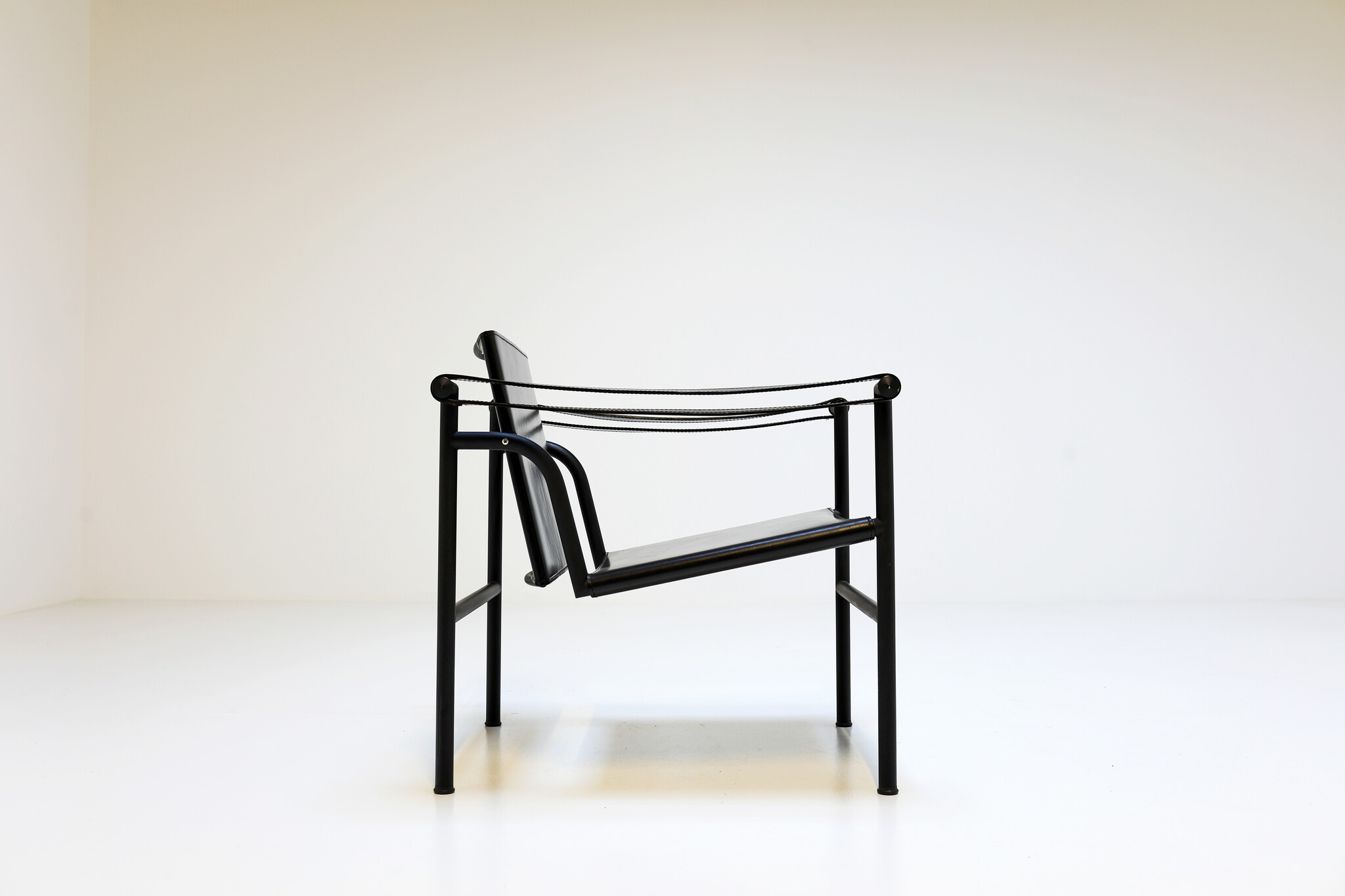 Couple Lc1 black edition Corbusier for Cassina, 1980s