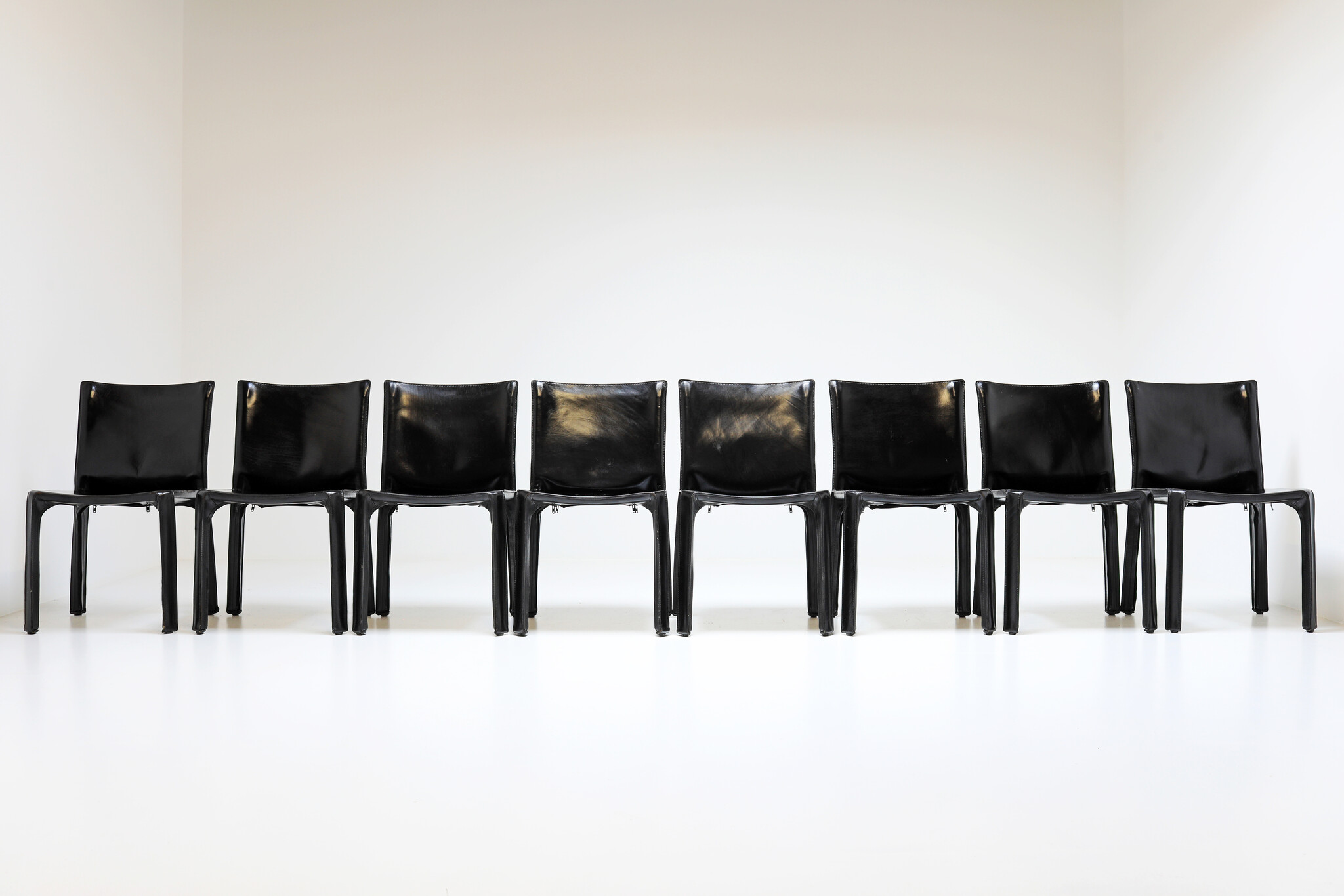 Cab 412 Chairs van Mario Bellini voor Cassina, 1980s