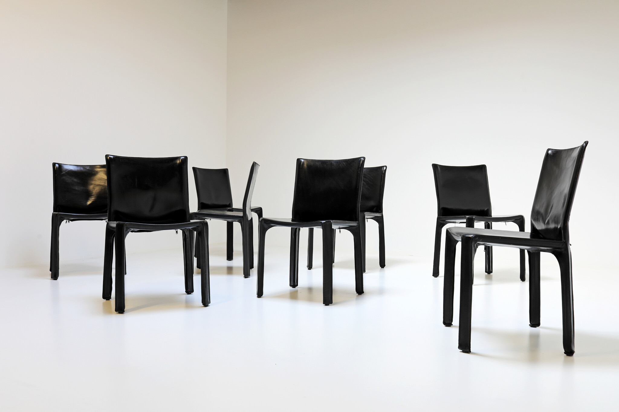 Cab 412 Chairs by Mario Bellini for Cassina, 1980s