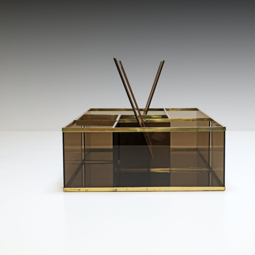 Table basse en laiton, années 1970