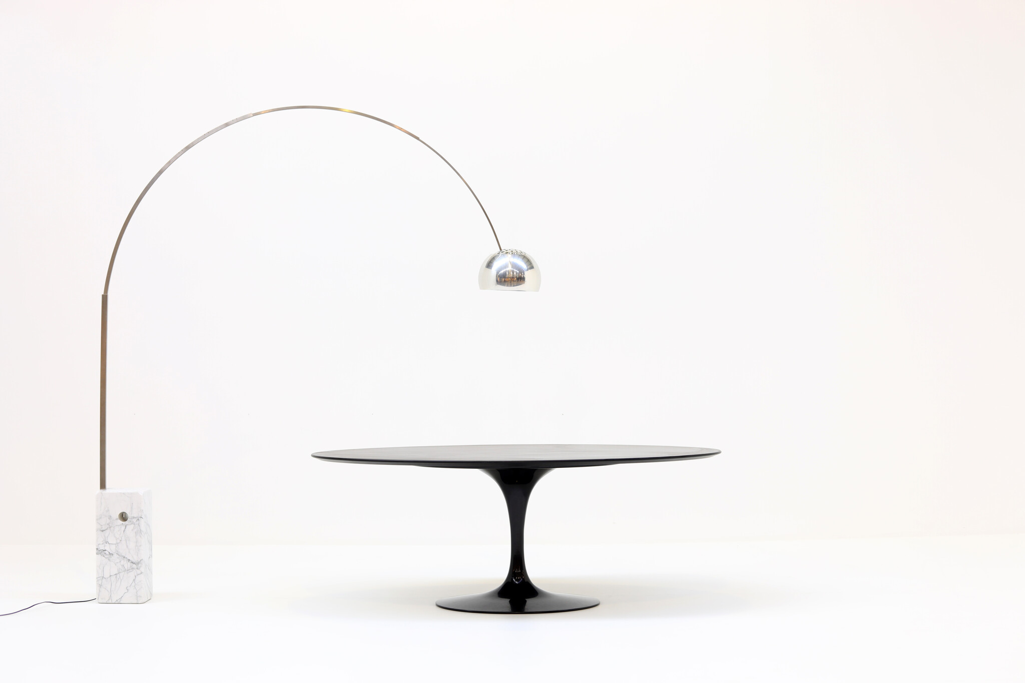 Flos arc lamp designed by Archille and Piere Castiglioni, 1962