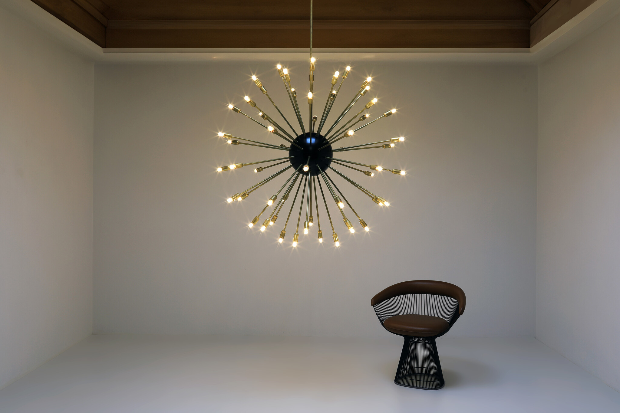 Extra large brass Sputnik chandelier