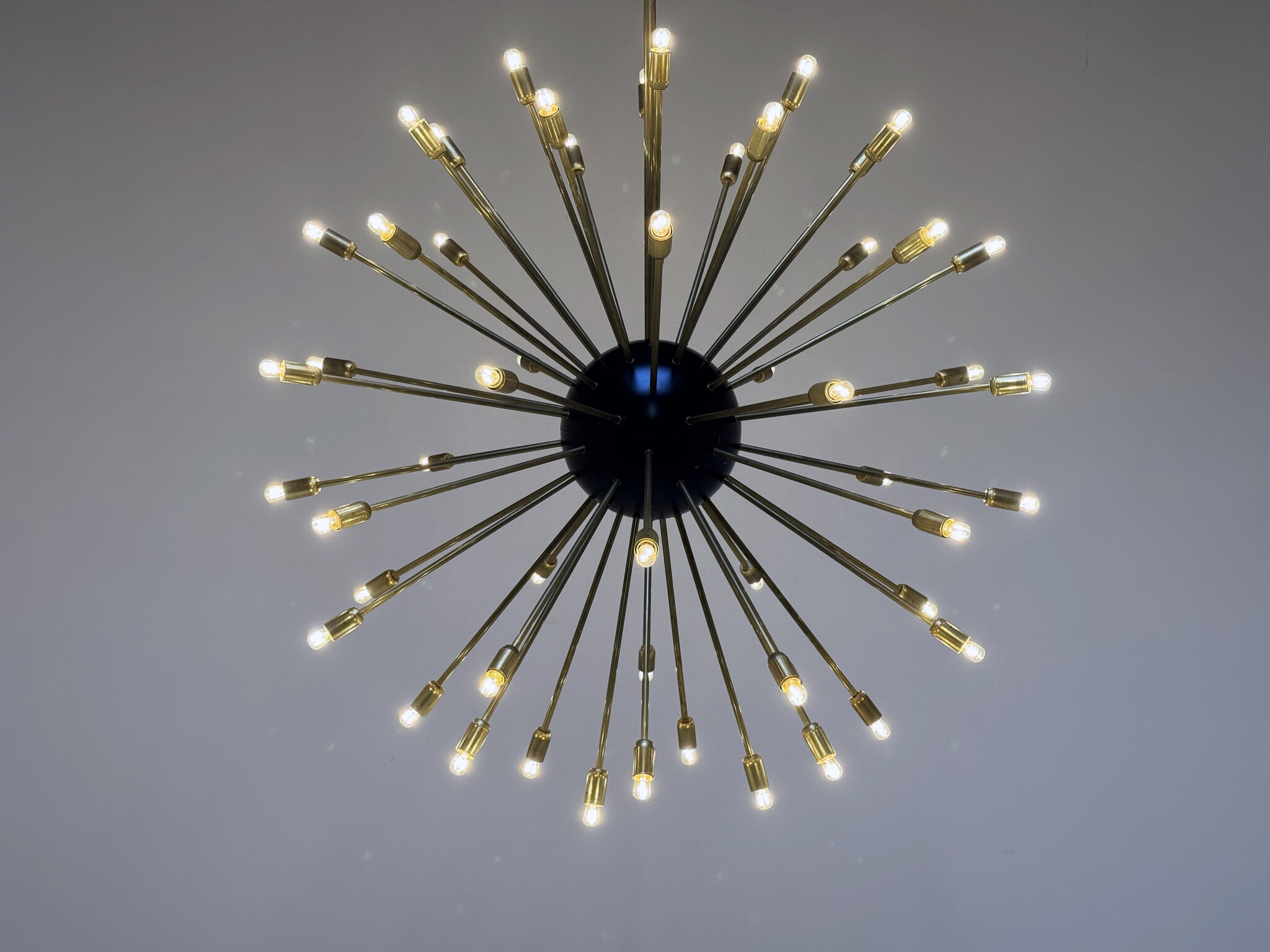 Extra large brass Sputnik chandelier