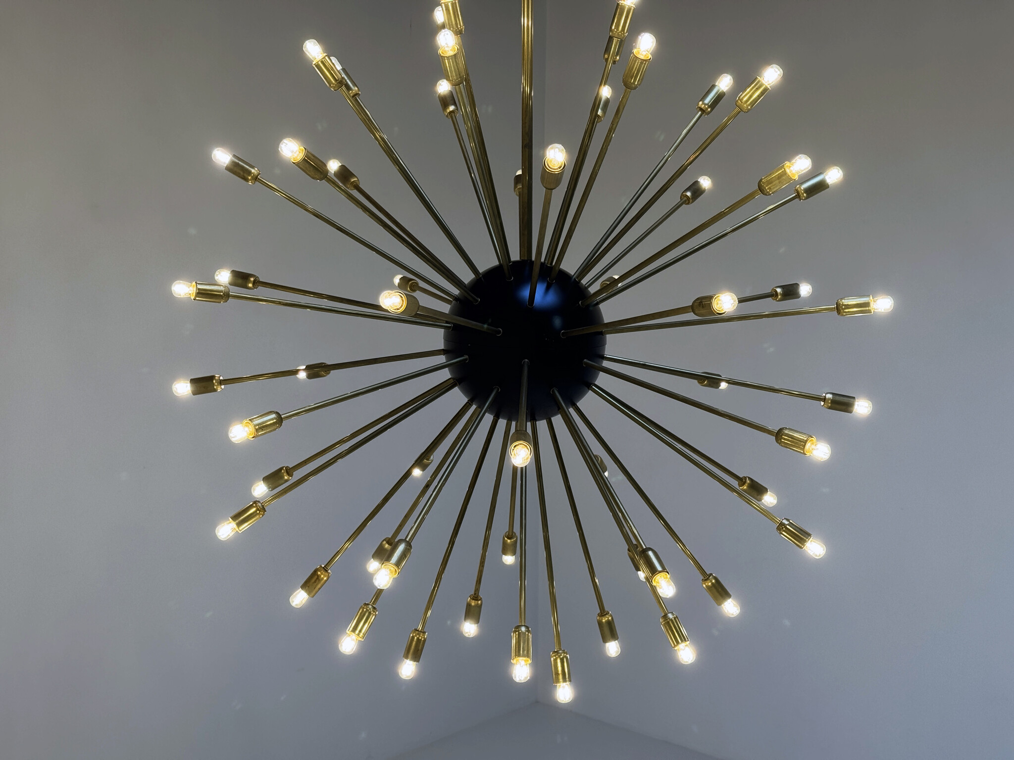 Extra large brass Sputnik chandelier