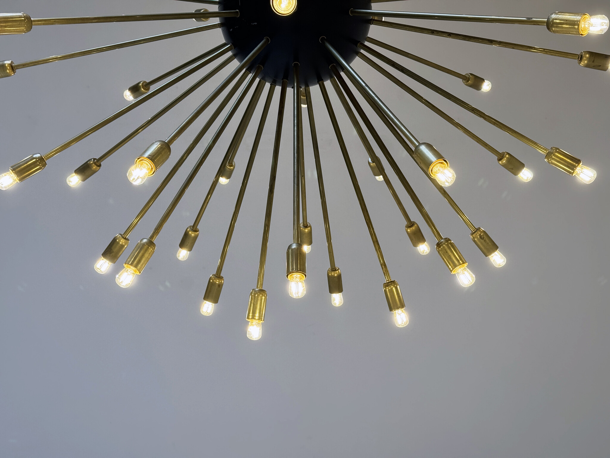 Extra large brass Sputnik chandelier