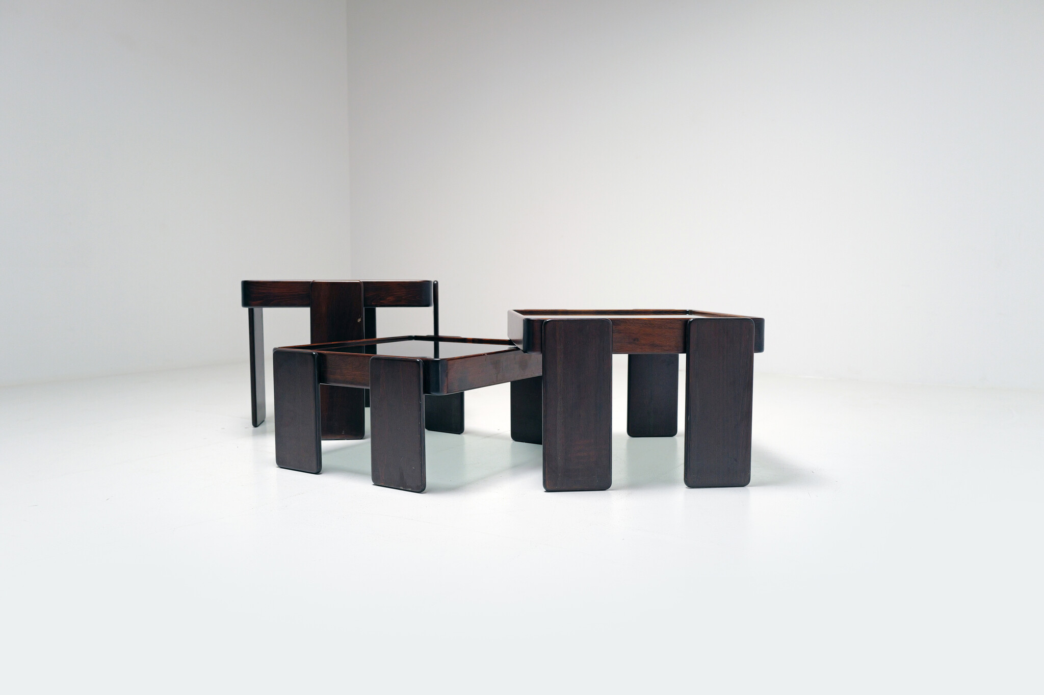 Bijzet tafel set ontworpen door Gianfranco Frattini voor Casinna, 1960's