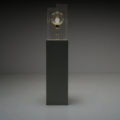 Lampe de table architecturale en plexi