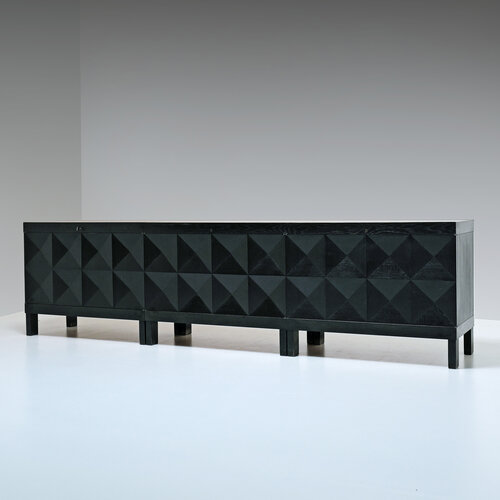 Brutalistische sideboard en barkast Van J. Batenburg
