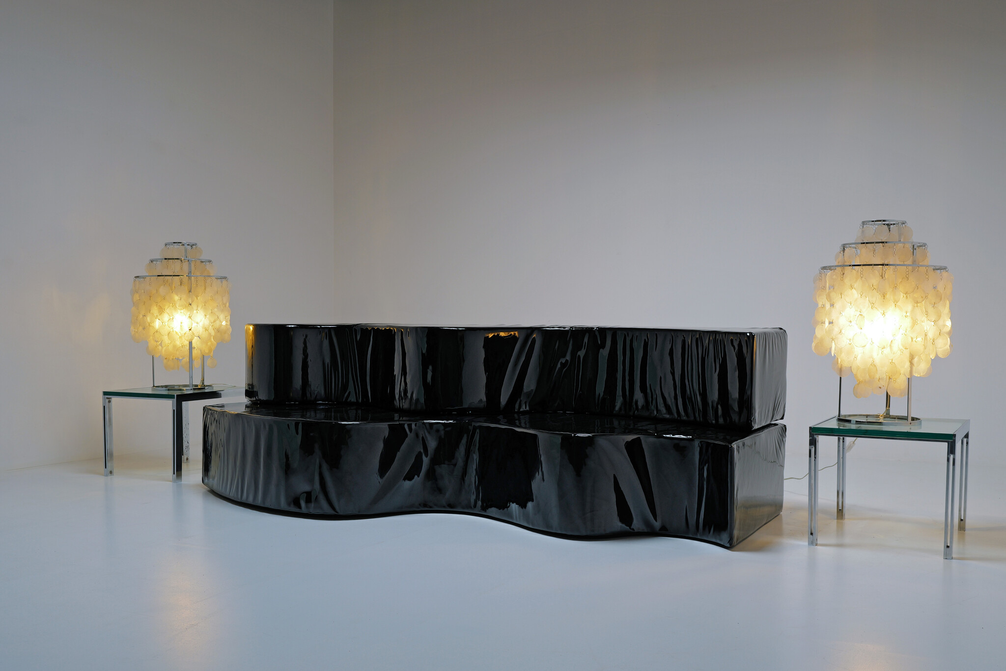 Black 'Superonda' Sofa by Archizoom Associati for Poltronova, Italy 1967