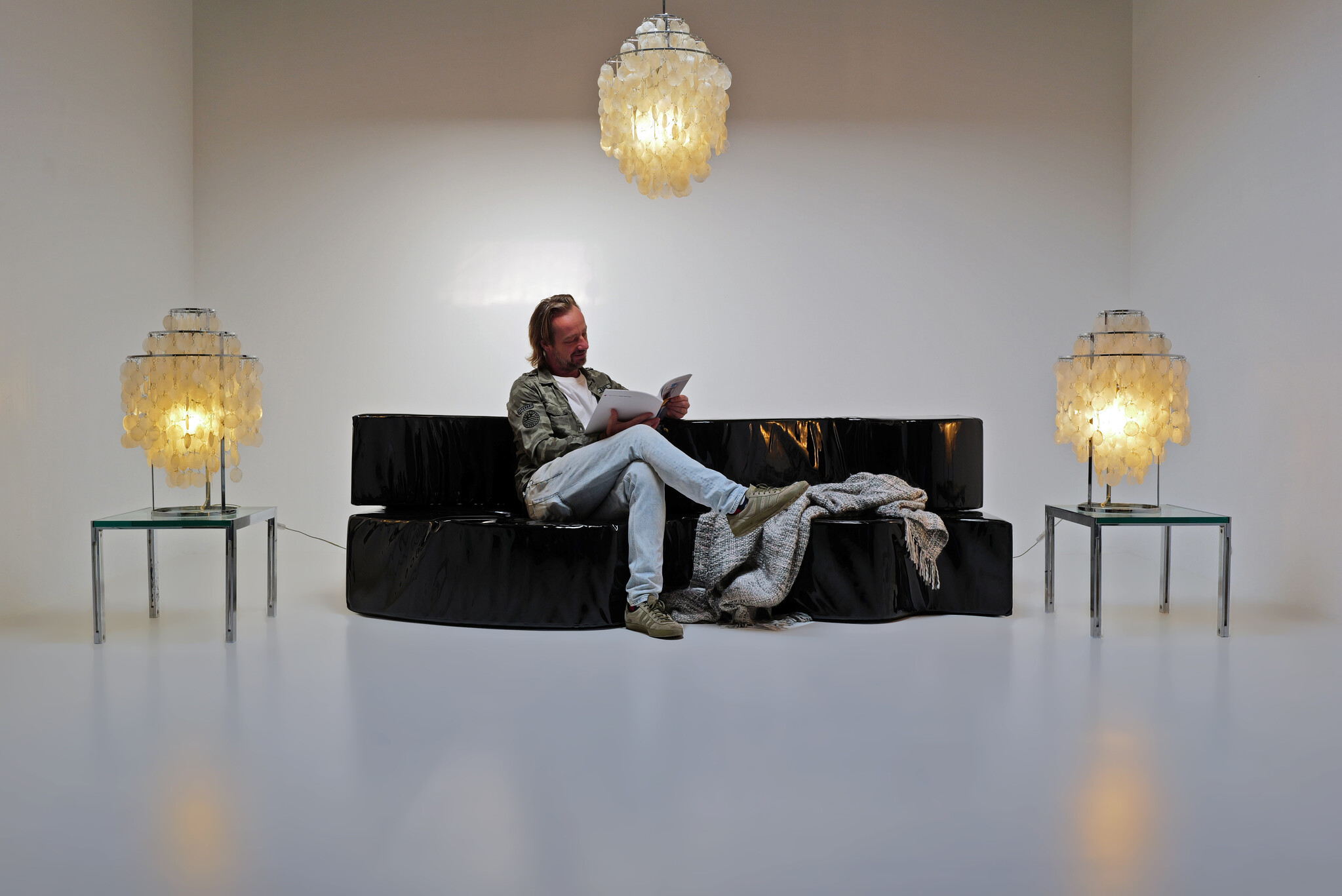 Black 'Superonda' Sofa by Archizoom Associati for Poltronova, Italy 1967