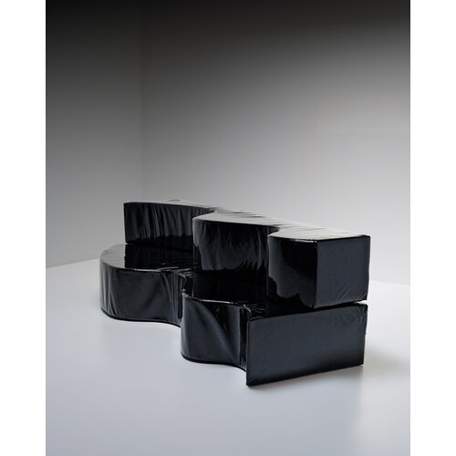 Black 'Superonda' Sofa by Archizoom Associati