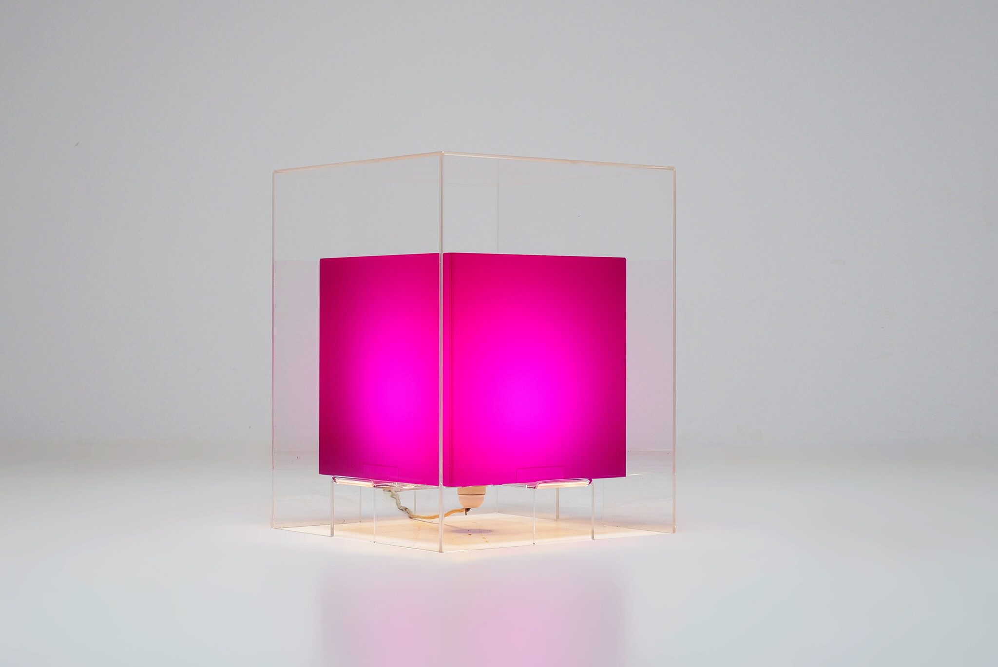 Modernist Cube lamp plexiglass
